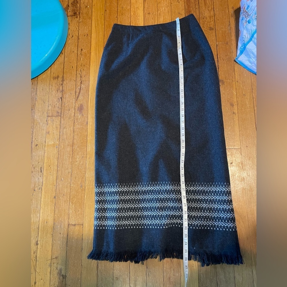Vintage Michele wool blend maxi pencil skirt size 4 career office old money - Picture 8 of 8